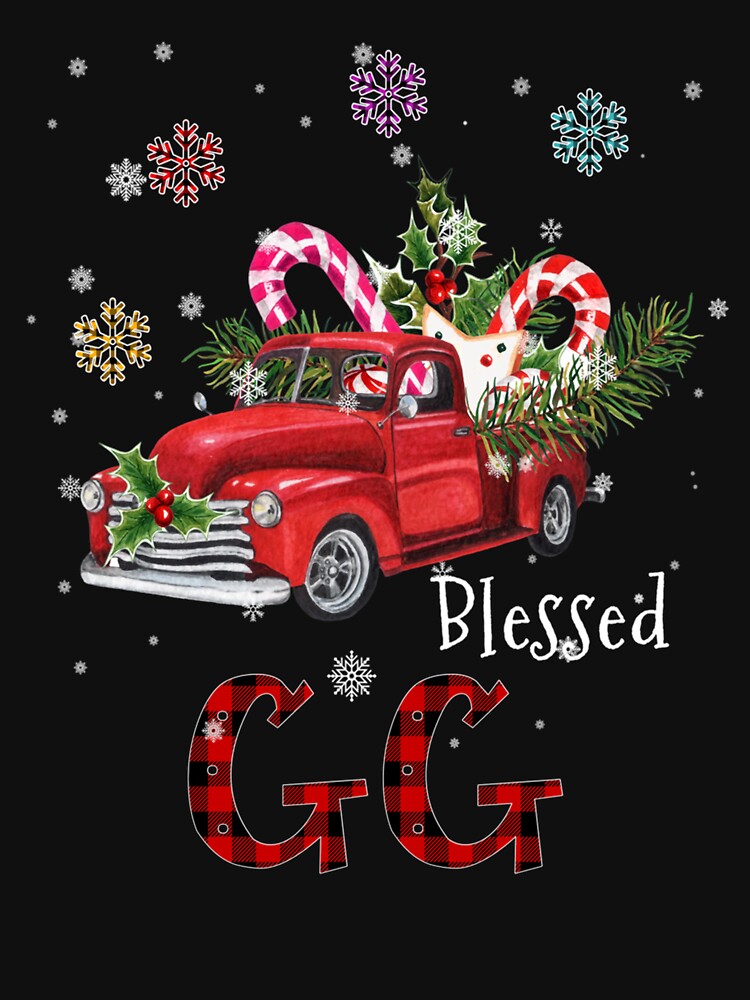 Blessed gg Christmas Red Truck Gift For Grandma by ainegonza