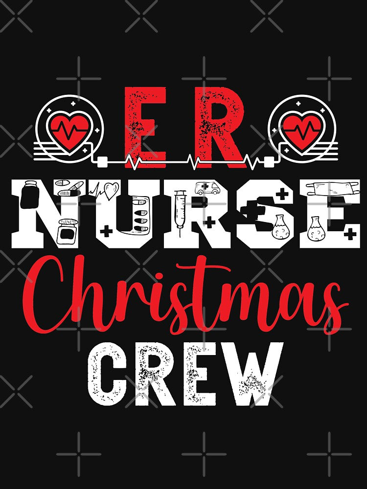 Emergency Room Nurse Christmas Crew, hospital,E M Nurse Christmas Crew, christmas, nurse, Christmas crew, emergency room. by plussorn