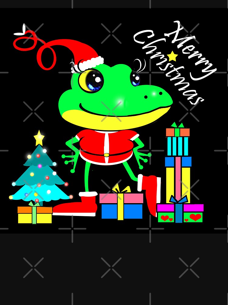 Happy Christmas Frog by Shirley cute art
