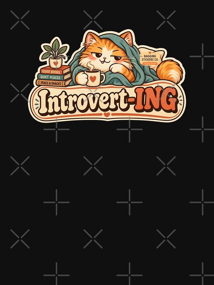 NAGGING CAT BY NAGGINGSTICKERSCO. NAGGINGCAT INTROVERT-ING COLLECTION | BLACK Edition | No.01 by LaMaisonOfMY