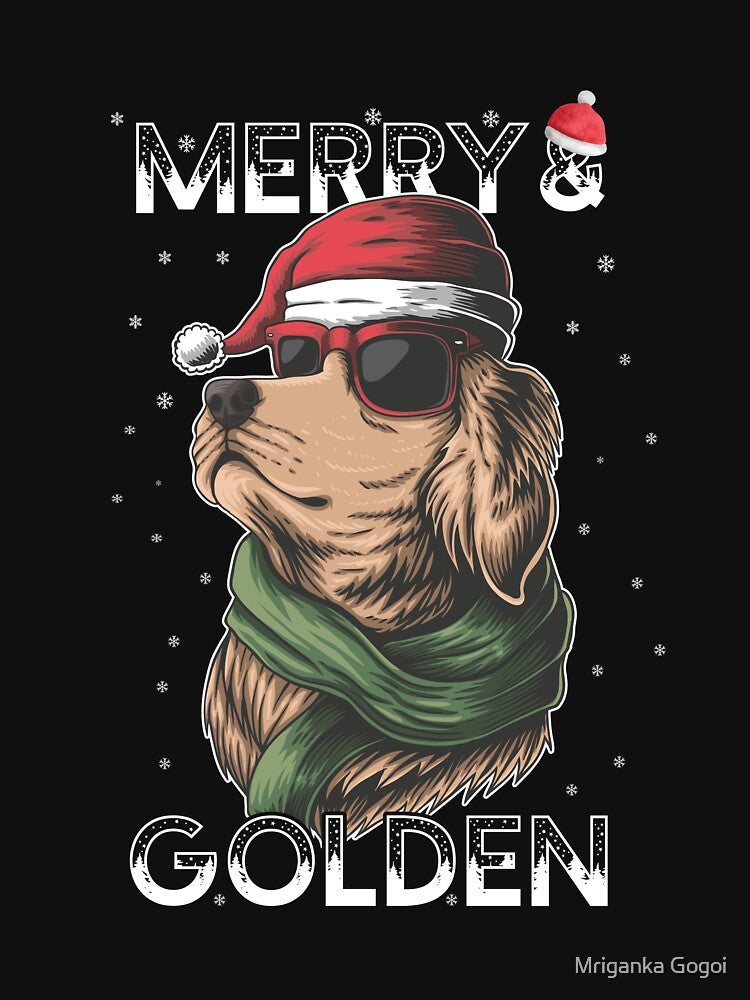 Merry and Golden Retriever Christmas by Mriganka Gogoi