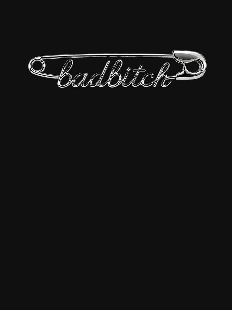 Chrome Badbitch Pin Graphic Tee | Y2K Fashion Aesthetic by rubbytipsy