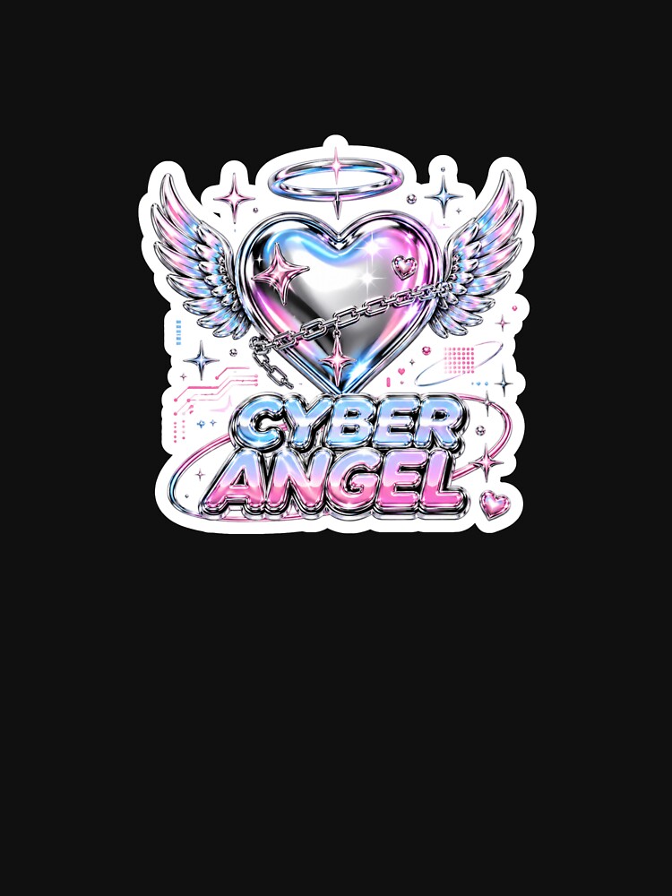 Cyber Angel Metallic Heart Y2K by NeoSakura