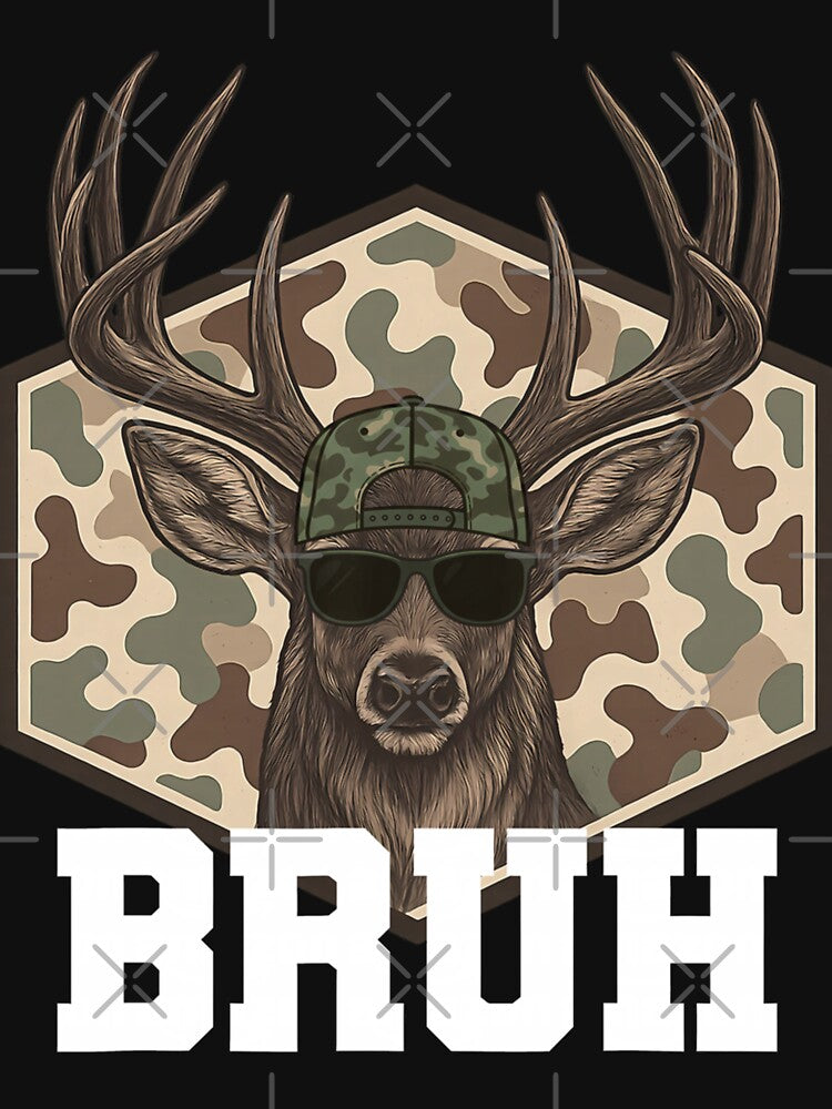 Bruh Deer Funny Deer Hunting Camo Hat Youth Teens Kids Slang by ALICIAxGONZALEZ