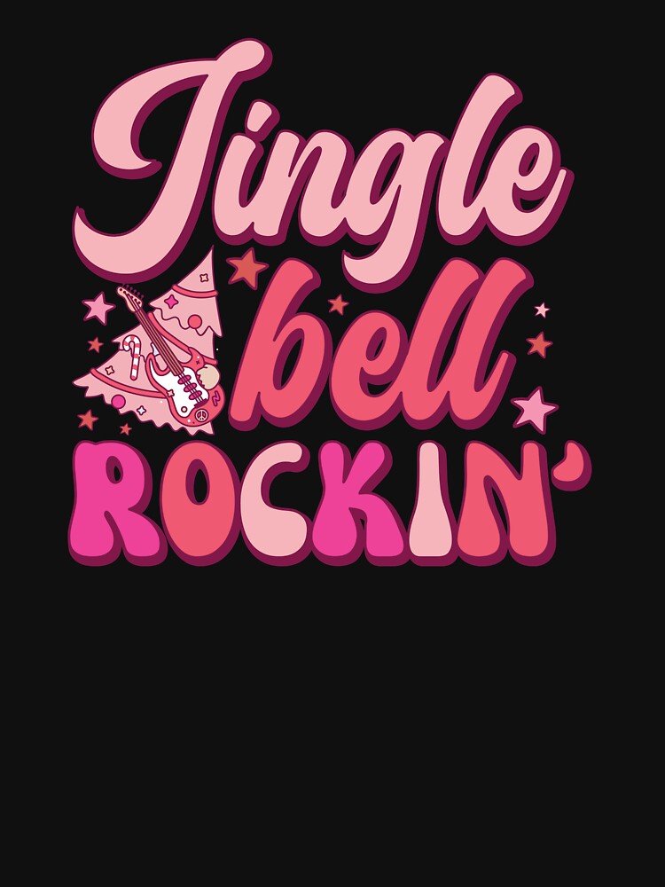 Jingle Bell Rockin' Retro Pink Christmas by DesertandCanyon