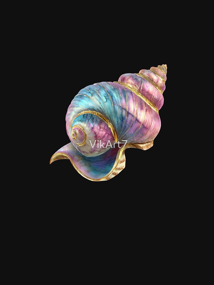 Iridescent Seashell Fantasy Ocean Art by VikArt7