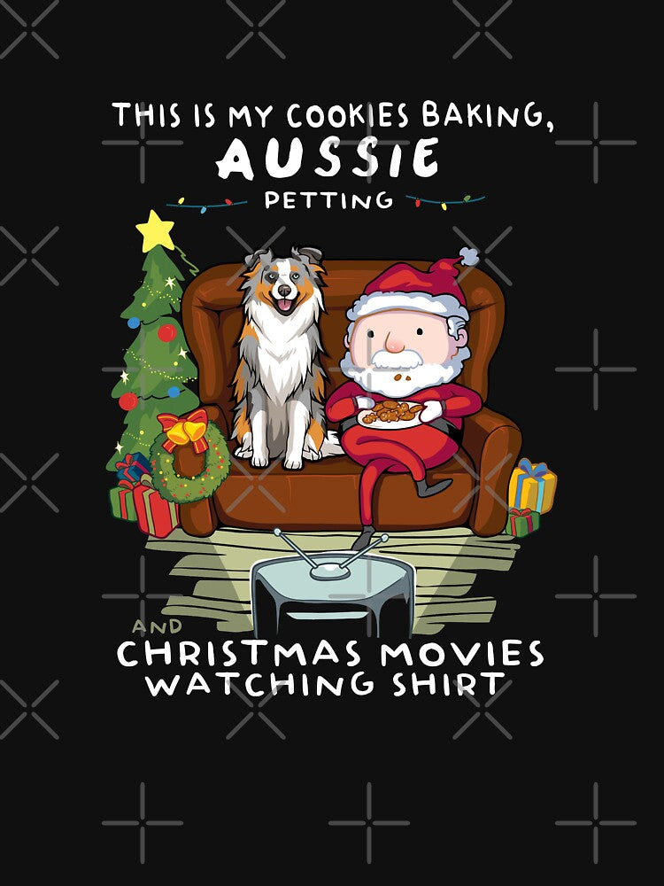 Aussie, Cookies baking and Christmas movies Funny Gift by TeeDoozy