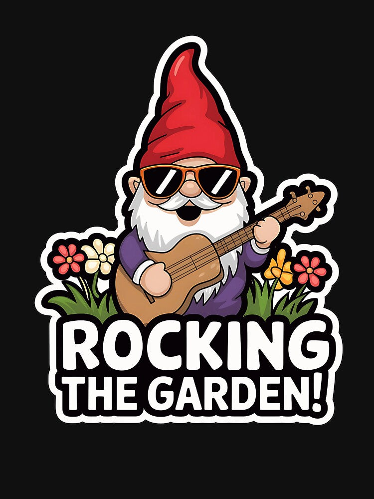Rocking The Garden ,Cute Christmas Gnome by Hotshots Design