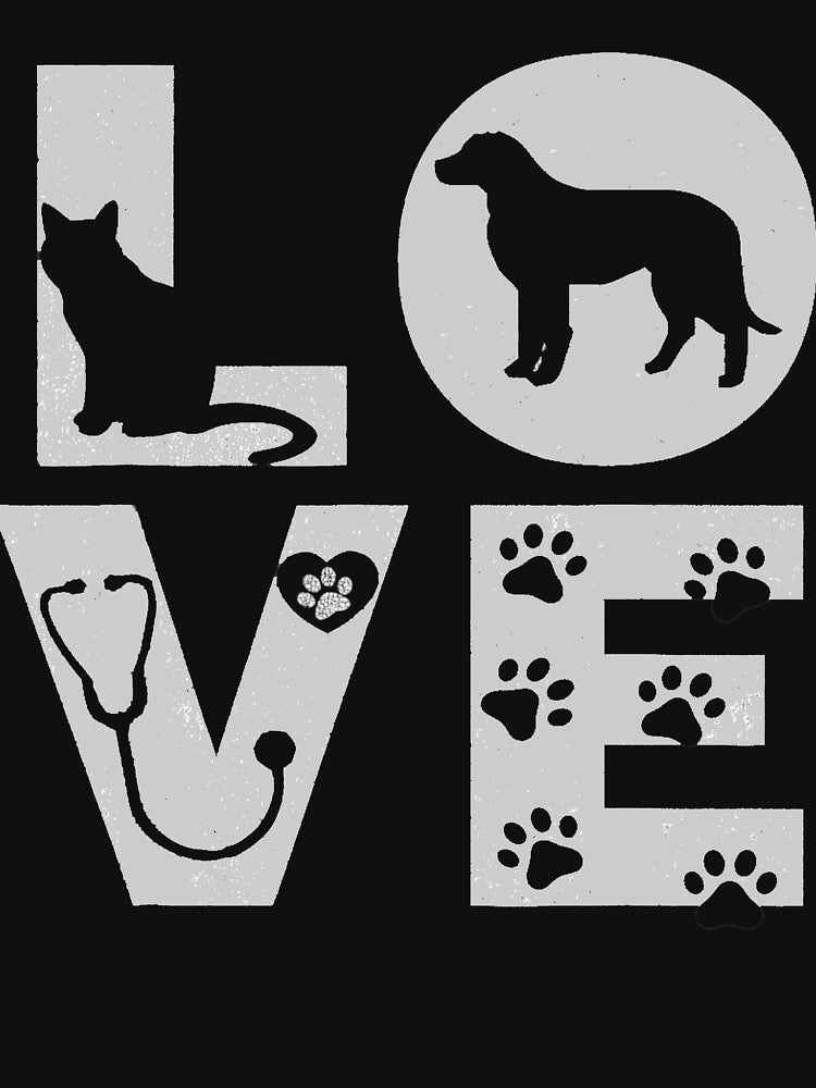 Vet Tech Love Animals Veterinarian Tech Distressed by Faulkshop2
