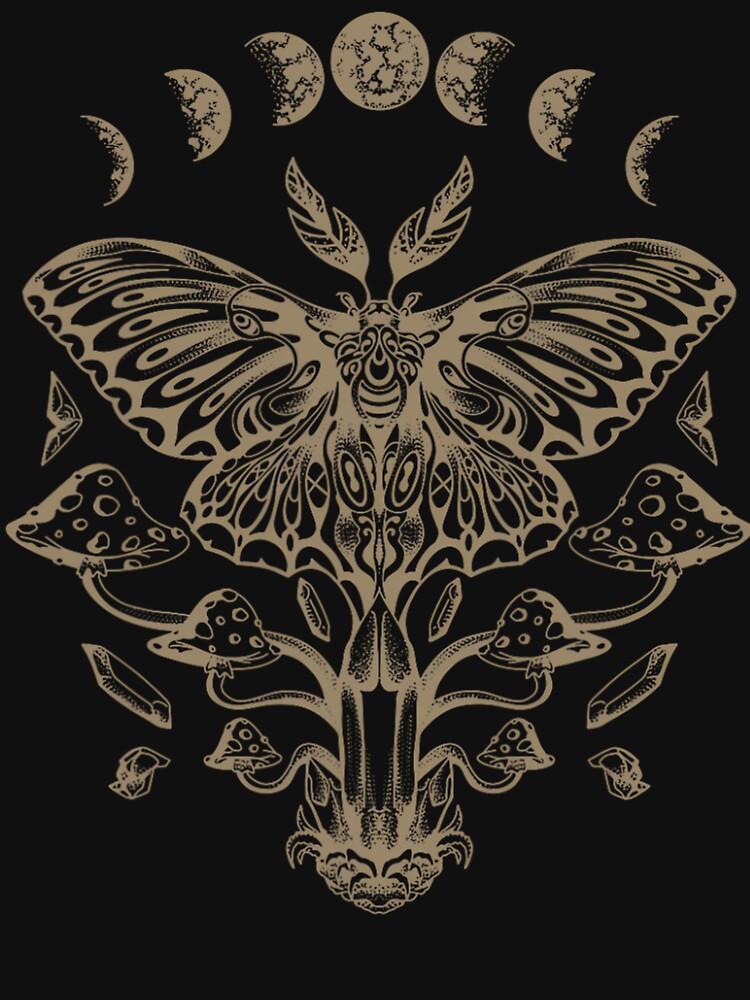Butterfly Grunge Fairycore Aesthetic Luna Moth Mushrooms Y2K by xeomewvcwrn15