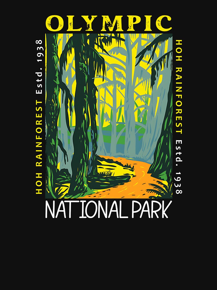 Hoh Rainforest Washington National Park Vintage by boatngsxzx