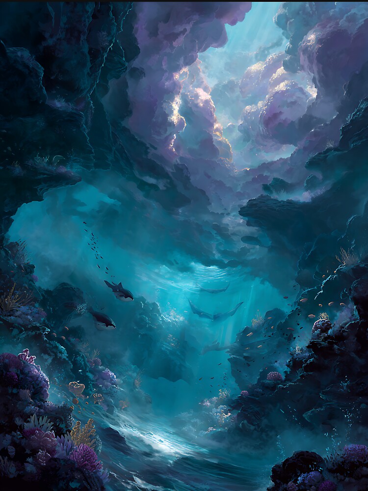 Deep Sea Abyss Magic Fantasy Art by bapupa