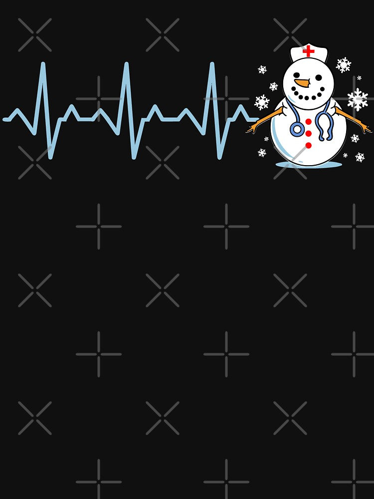 Heartbeat Nurse Snowman Nurse Christmas by FirstTouch