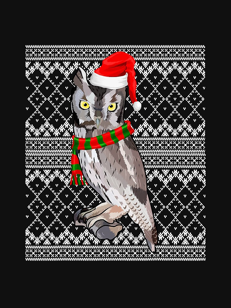 Xmas Bird Santa Hat Western Screechowl by NeverLoseSF