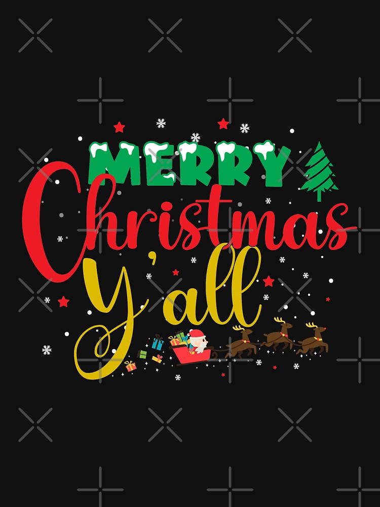 Merry Christmas Y'all , Christmas Holiday Tee, Matching Christmas , Christmas Party Tee, Family Group by plussorn