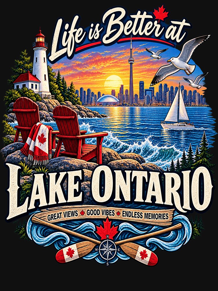 Lake Ontario – Life Is Better at the Lake Vintage Canada by MAJCO-ART
