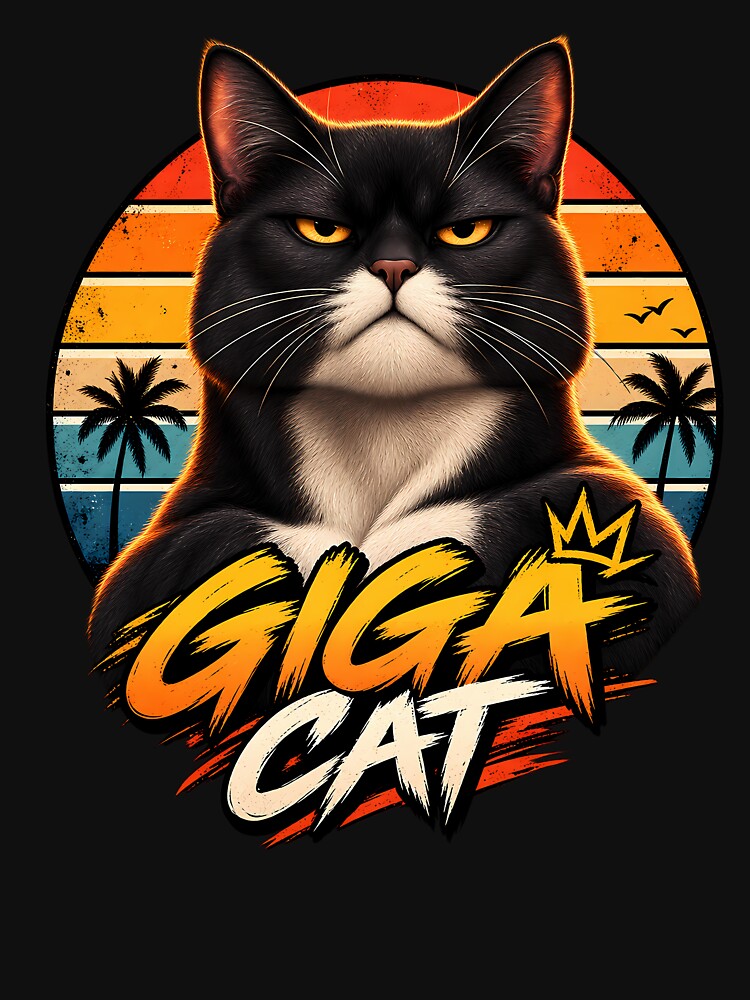 Giga Cat Funny Internet Meme Face Retro by RetroOddity