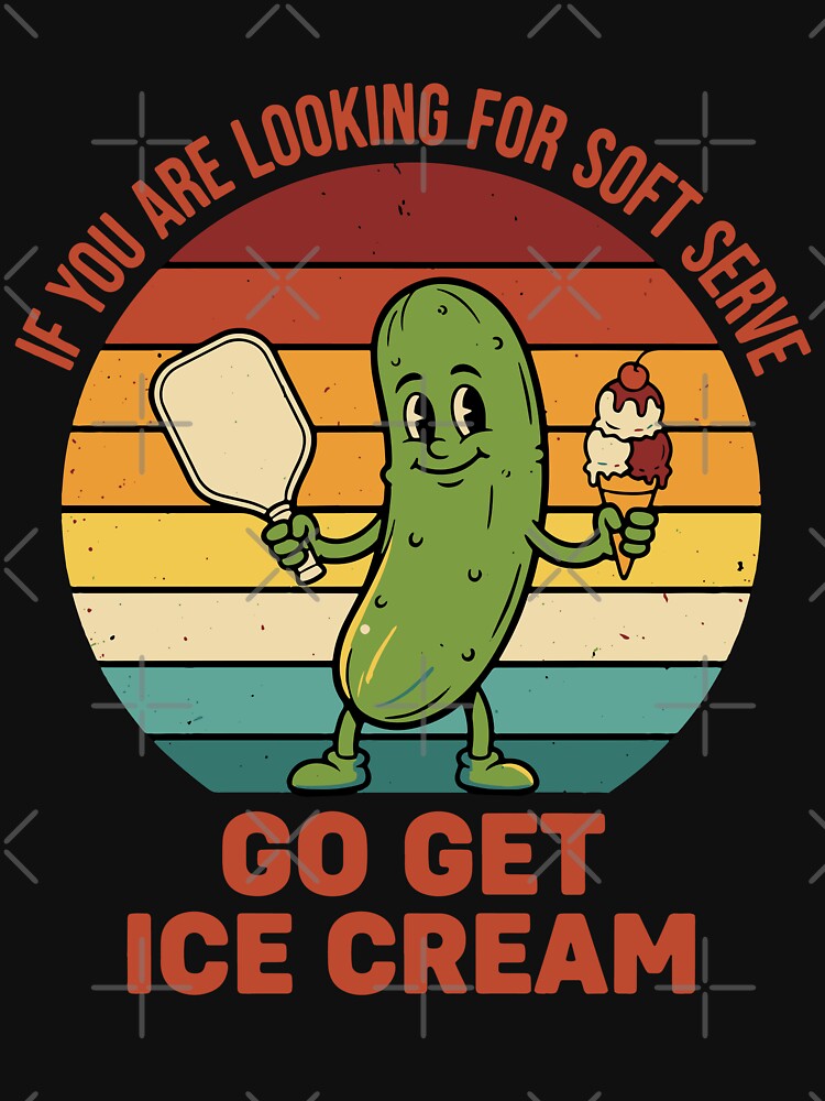 Pickleball Funny Player Love Pickle Ball Ice Cream by LuminOrb