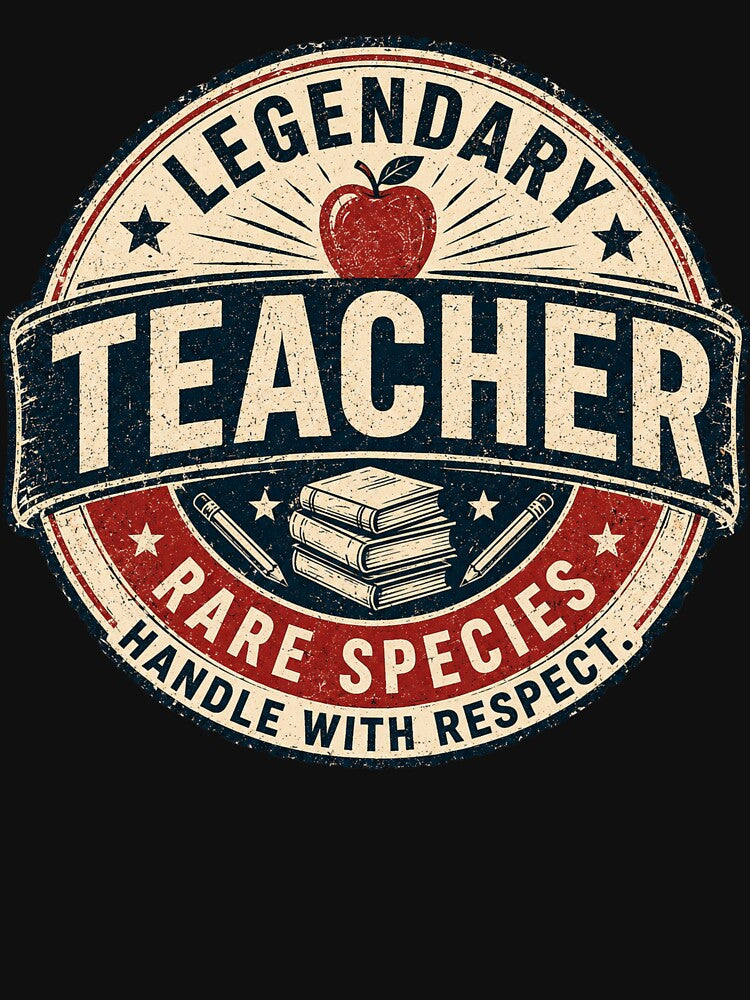 Legendary Teacher Rare Species Badge Design by Proud Threads