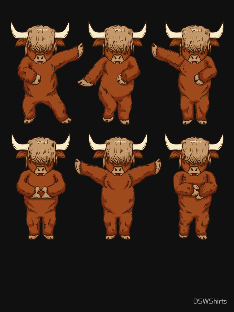 Highland Cows Lover Women Dancing Scottish Highland Cow by DSWShirts