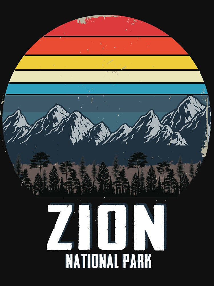 Zion National Park Vintage Sunset Travel/Camping T Shirt by quangduongutc