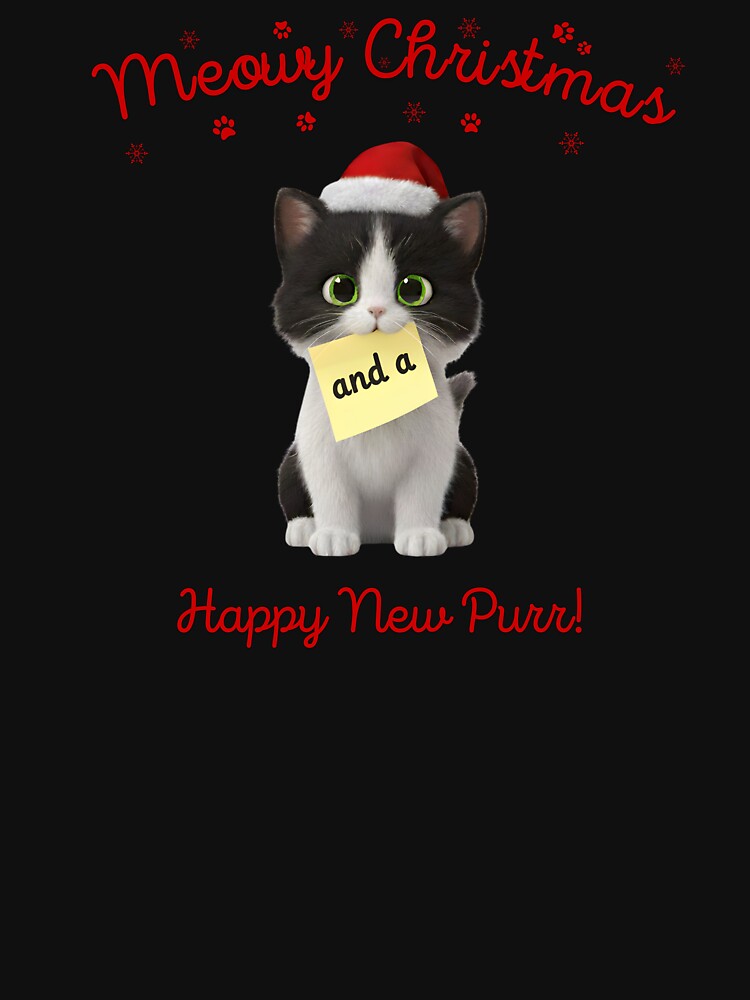 Meowy Christmas Happy New Purr Cat by HumTumMe