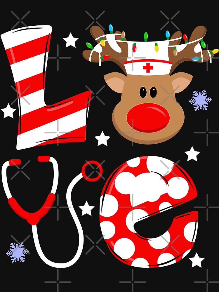 Christmas Nurse Love NICU RN ER Santa Reindeer Nurse Hat Elf by FirstTouch
