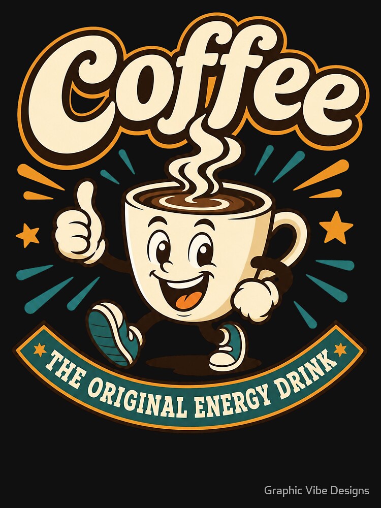 Coffee The Original Energy Drink - Retro Coffee Lover by Graphic Vibe Designs