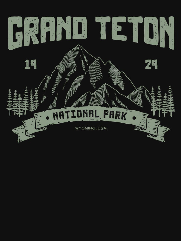 Vintage Grand Teton National Park Gift by Asleydarell
