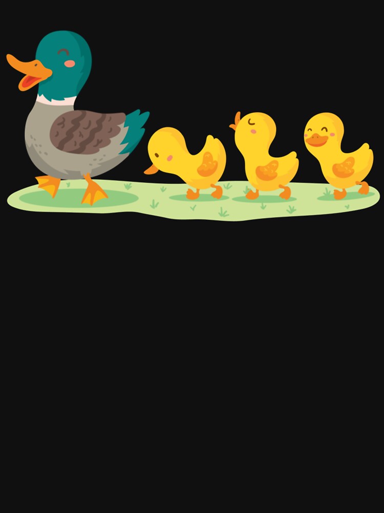 love mama duck - Hand drawn mother duck and ducklings walking by coiledeggooa