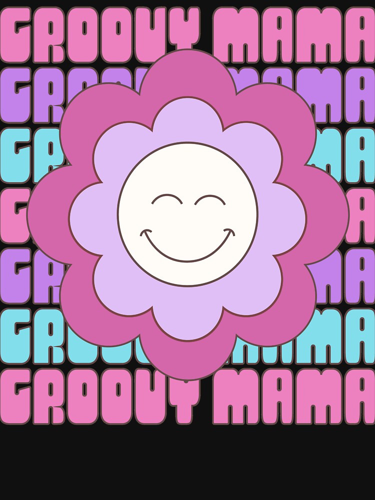Groovy Mama Happy Flower 70's Hippie by OliviaGbyKyro