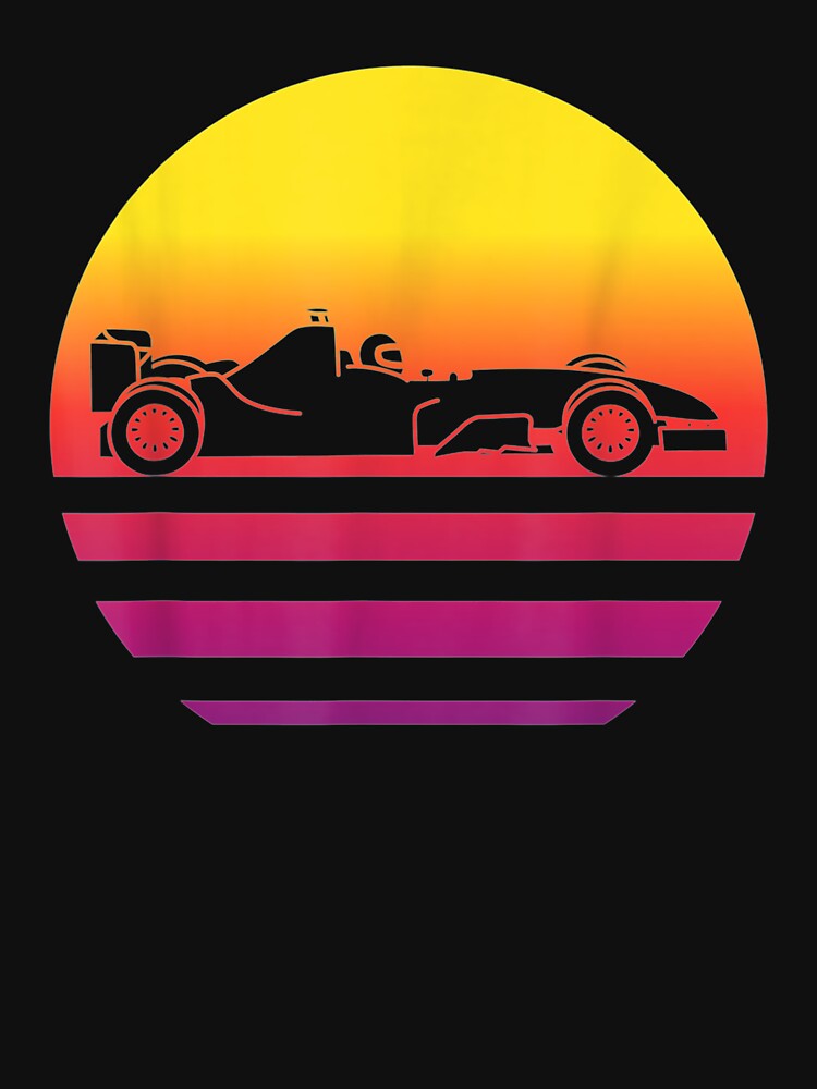 Vintage Retro Formula Racing Retro 70s Silhouette Race Car by shirleyfinley