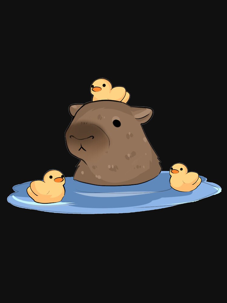 Capybara swiming Art for Men Women Kids , Capybara Gift Lover by DZIRI NAJAT