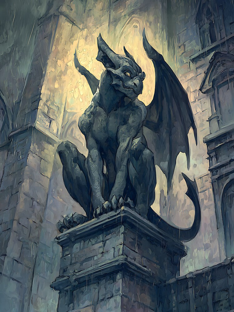 Gothic Dark Academia Gargoyle by bapupa