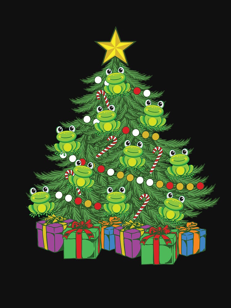 Frog Christmas Tree Cute Frog Ornaments Pet Frog Gear by DynamicDesign