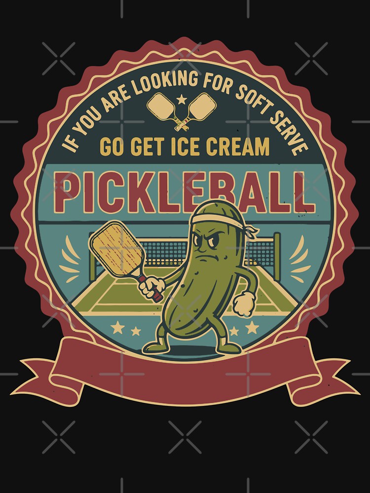 Pickleball Soft Serve Go Get Ice Cream Funny by LuminOrb