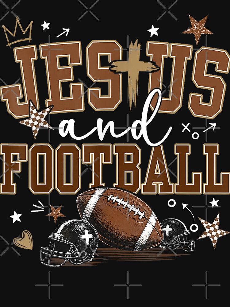 Jesus & Football Funny Game Day Preppy Christian Mama Mom by ALICIAxGONZALEZ