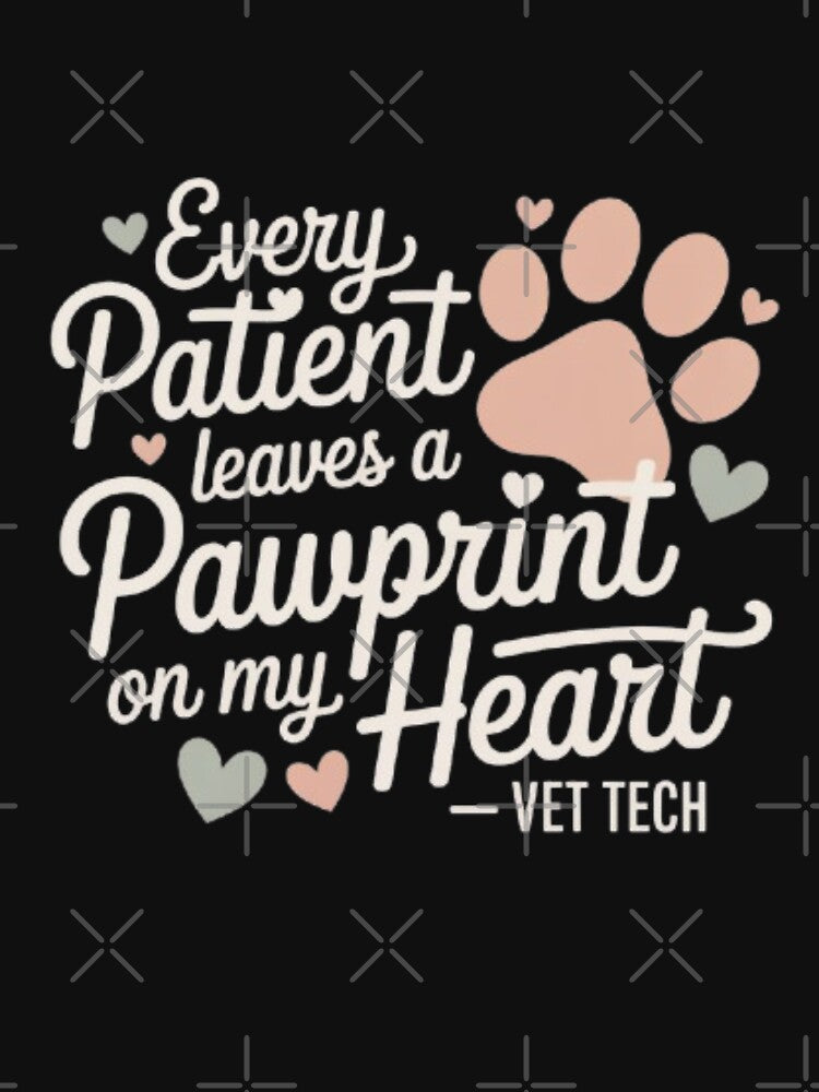 Every Patient Leaves a Pawprint on My Heart – Vet Tech Gift for Veterinary Technicians & Animal Lovers by limos