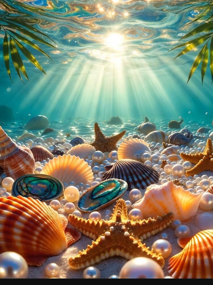 Golden Underwater Treasure Glow by PixelVibe782