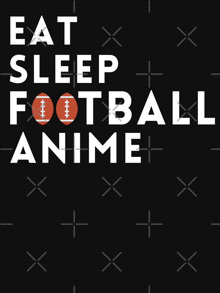 eat sleep football great gift for football and anime lover by salahnewdesign