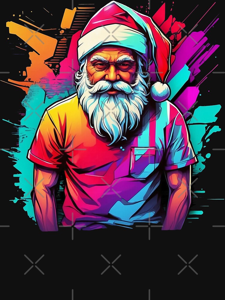 Joyful Jingles: A Colorful Santa Celebration on Christmas Day by WantStore