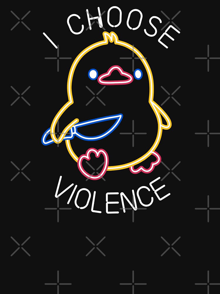 I Choose Violence Neon Funny Duck by Tobe Fonseca by Tobe Fonseca®