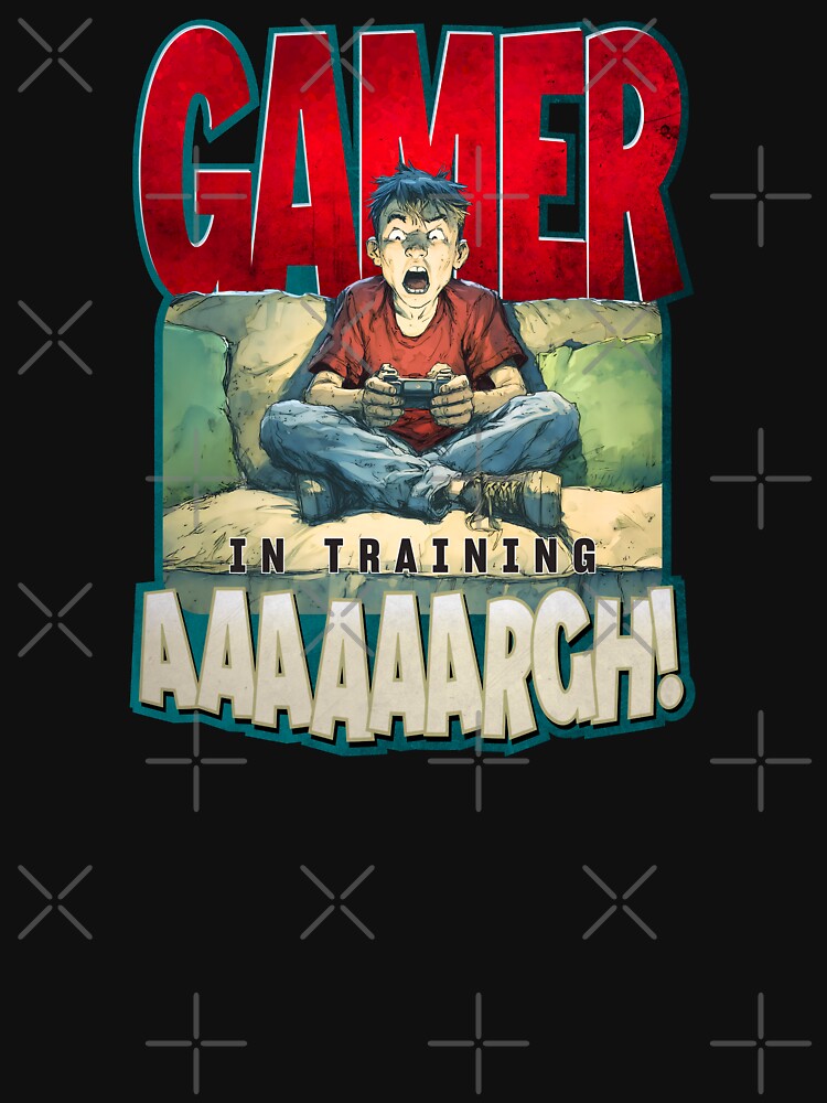 Gamer in Training – AAAAAARGH! Funny Gaming Rage Art by Spaabus