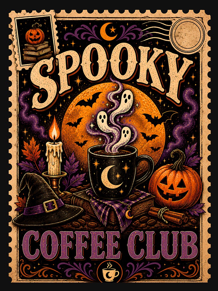 Spooky Coffee Club Halloween Classic T-Shirt by podlook