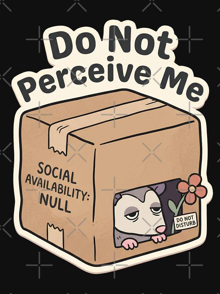 Do Not Perceive Me Possum | Cute Sleeping Opossum Kawaii Art social availability = null by kuwagatamushi