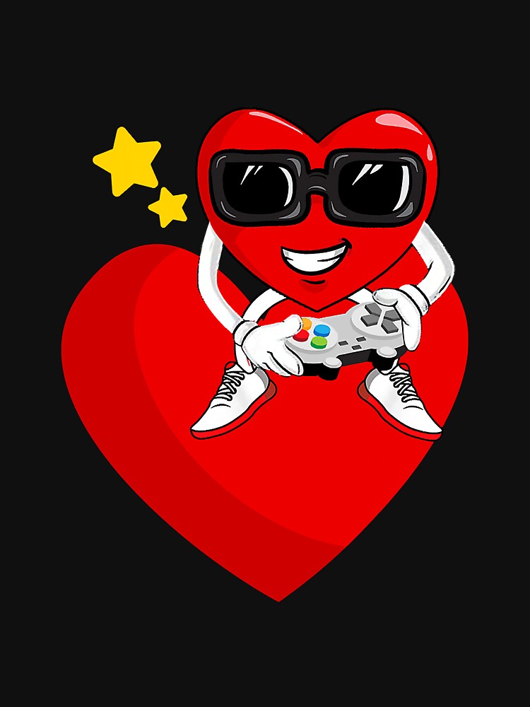 Funny Heart Playing Video Game Gamer by gonzales6422