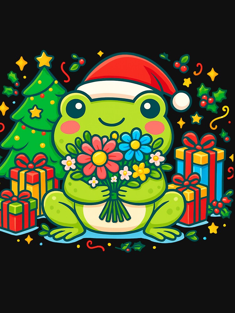 Cute Christmas Frog with Gifts by kimo55
