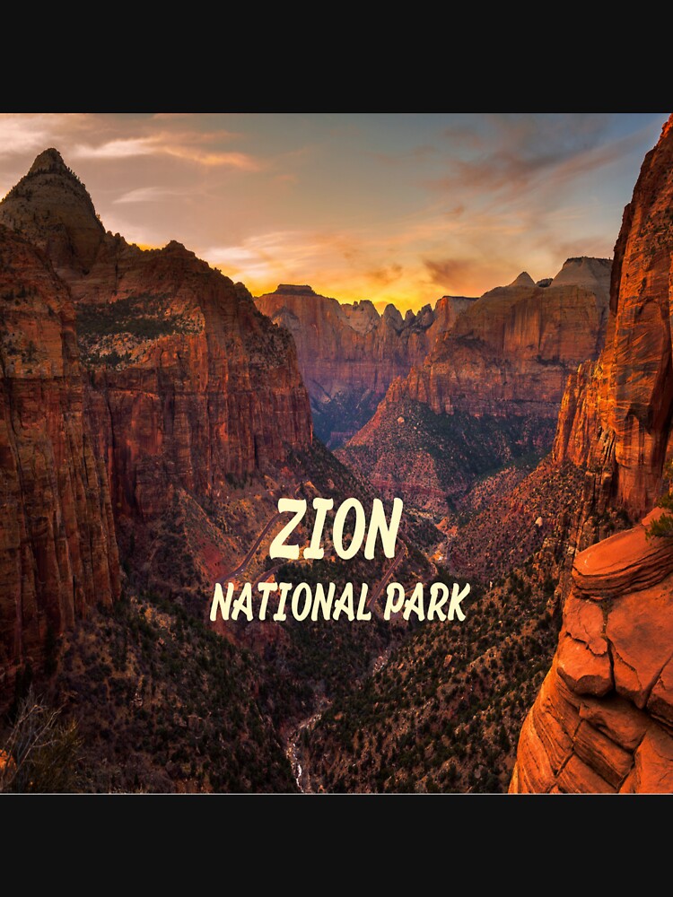 Zion National Park Vintage Sunset Travel by ShineAesthetic