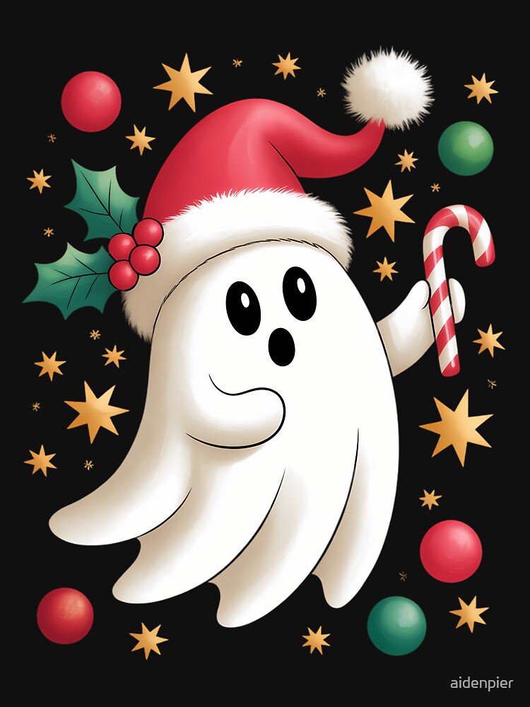 Cute Halloween Ghost Tree Cake Merry Christmas Funny Xmas by aidenpier