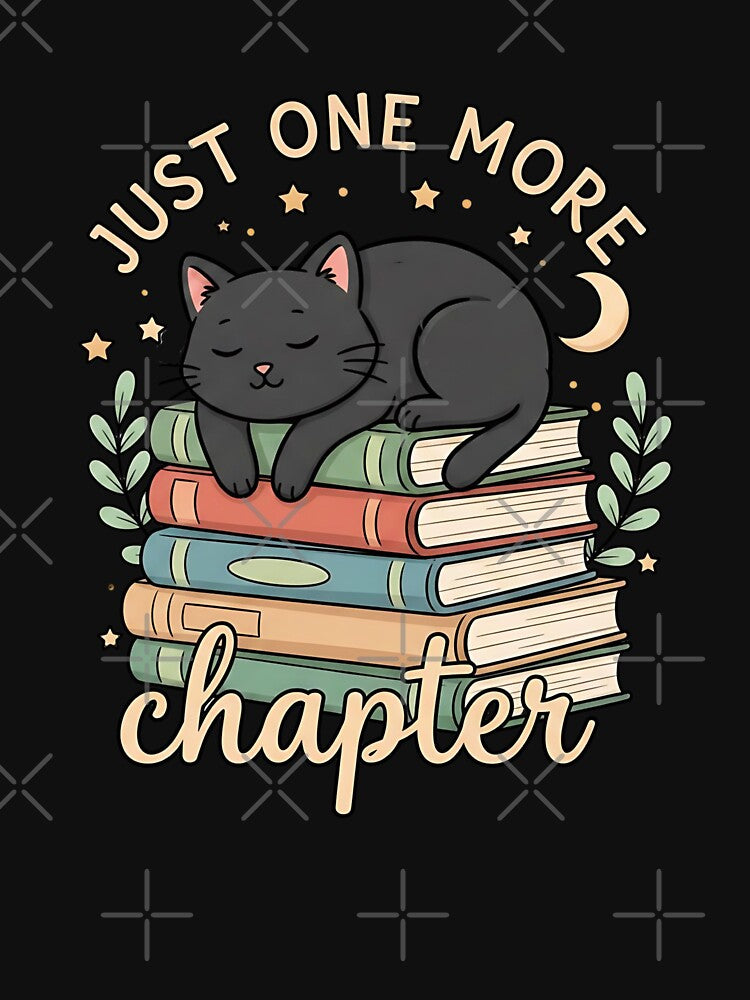 Just One More Chapter – Cozy Cat Book by dudelinart